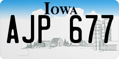 IA license plate AJP677