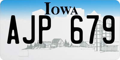 IA license plate AJP679
