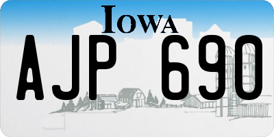 IA license plate AJP690
