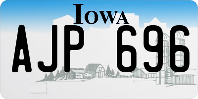 IA license plate AJP696