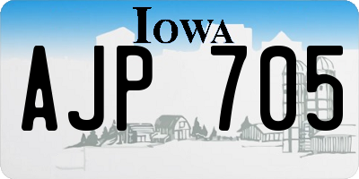 IA license plate AJP705