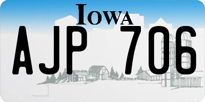 IA license plate AJP706