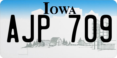 IA license plate AJP709