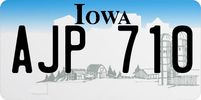 IA license plate AJP710
