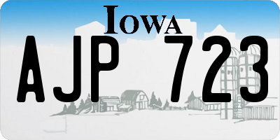 IA license plate AJP723