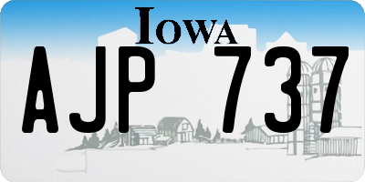 IA license plate AJP737