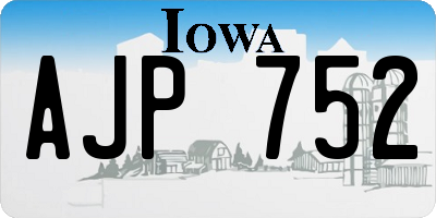 IA license plate AJP752