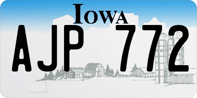IA license plate AJP772