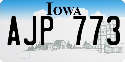 IA license plate AJP773