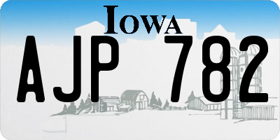 IA license plate AJP782
