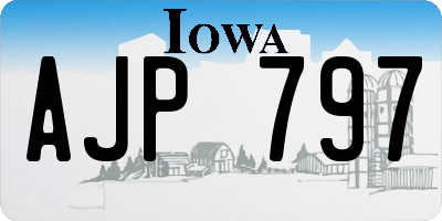 IA license plate AJP797