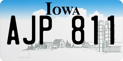 IA license plate AJP811