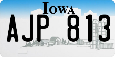 IA license plate AJP813