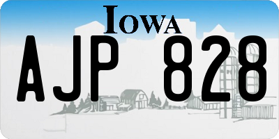IA license plate AJP828