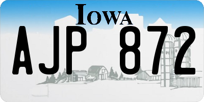 IA license plate AJP872