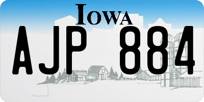 IA license plate AJP884