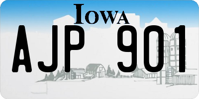IA license plate AJP901