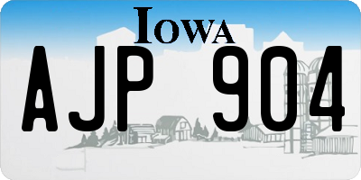 IA license plate AJP904