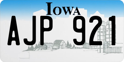 IA license plate AJP921