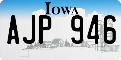 IA license plate AJP946