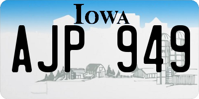 IA license plate AJP949