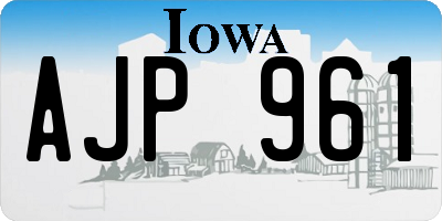 IA license plate AJP961
