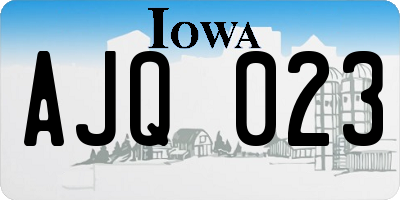 IA license plate AJQ023