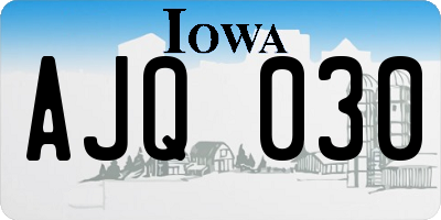 IA license plate AJQ030