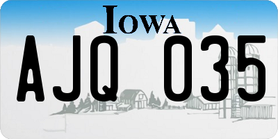 IA license plate AJQ035