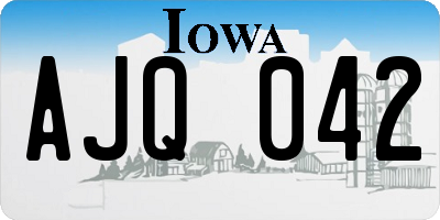IA license plate AJQ042