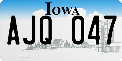 IA license plate AJQ047