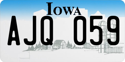 IA license plate AJQ059