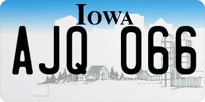 IA license plate AJQ066