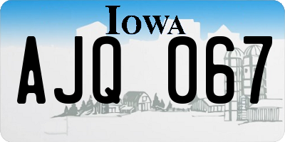 IA license plate AJQ067