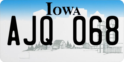 IA license plate AJQ068