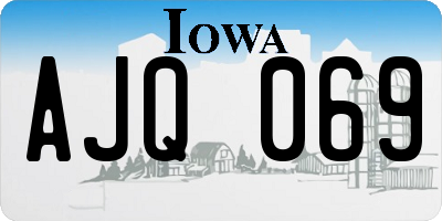 IA license plate AJQ069