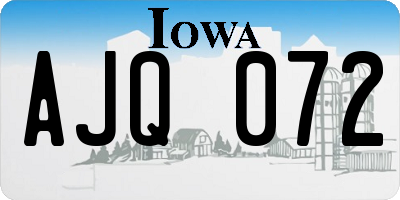 IA license plate AJQ072