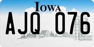 IA license plate AJQ076