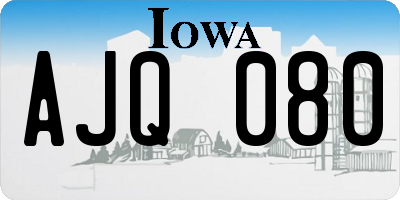 IA license plate AJQ080