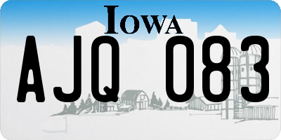 IA license plate AJQ083