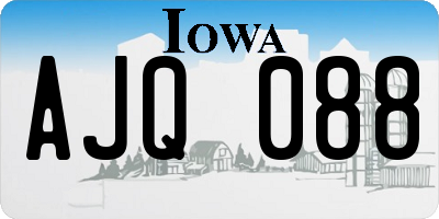 IA license plate AJQ088