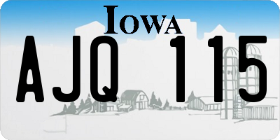 IA license plate AJQ115