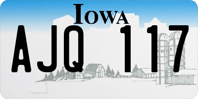 IA license plate AJQ117