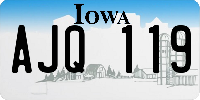 IA license plate AJQ119