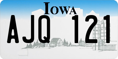 IA license plate AJQ121