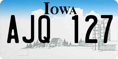 IA license plate AJQ127
