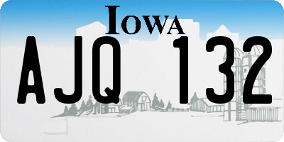 IA license plate AJQ132