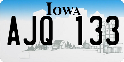 IA license plate AJQ133