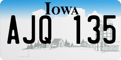 IA license plate AJQ135