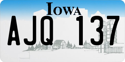 IA license plate AJQ137